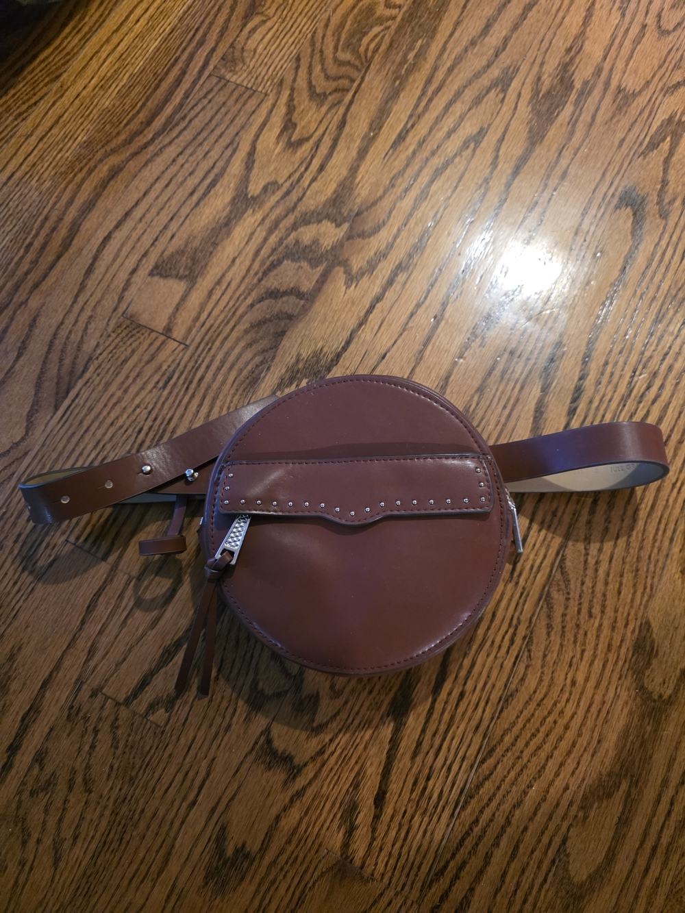 Rebecca Minkoff Round Brown Leather Belt Bag